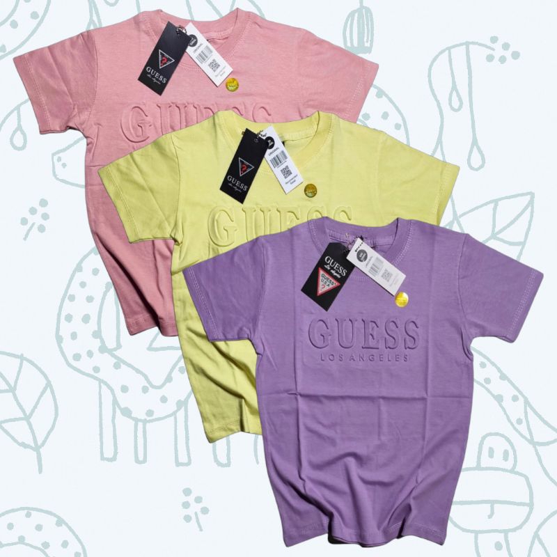 Baju Kaos Anak Unisex Guess Timbul