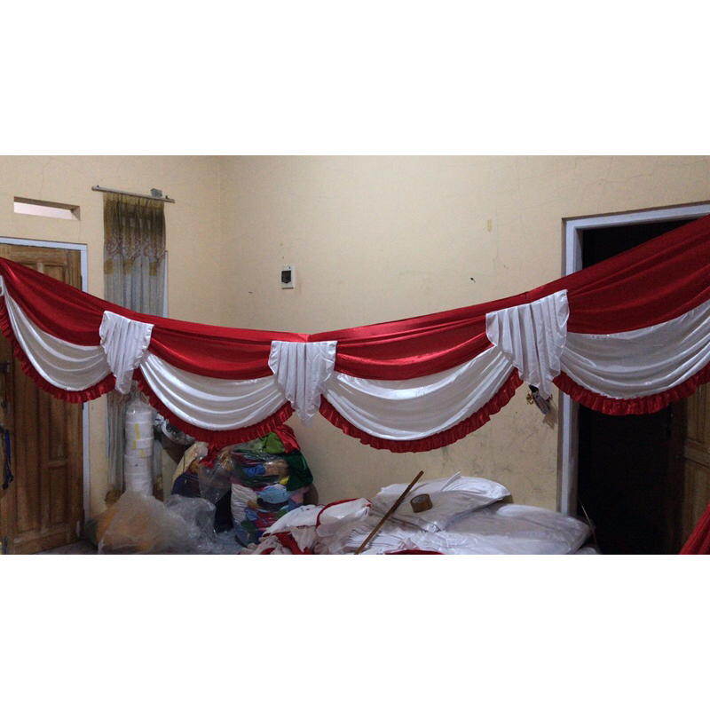 Rumbai Tenda Rumah Merah Putih Gelombang 1 Meter