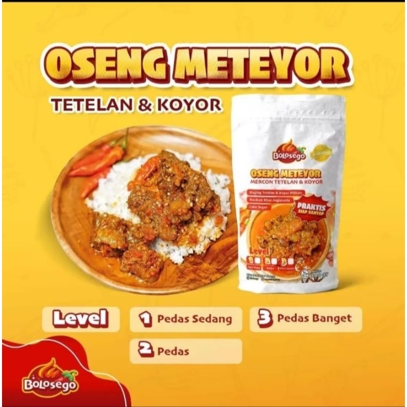 

BOLOSEGO OSENG METEYOR KEMASAN 200gram asli dari jogjakarta