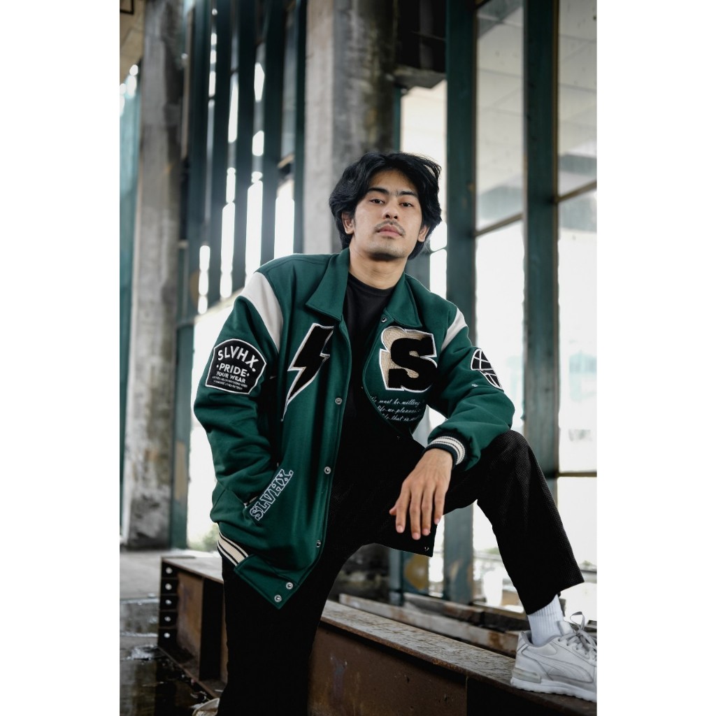 Varsity Jacket Bordir Towel - Jaket Baseball Varsity Original Salvio Hexia - Jaket Varsity Cowok Cew