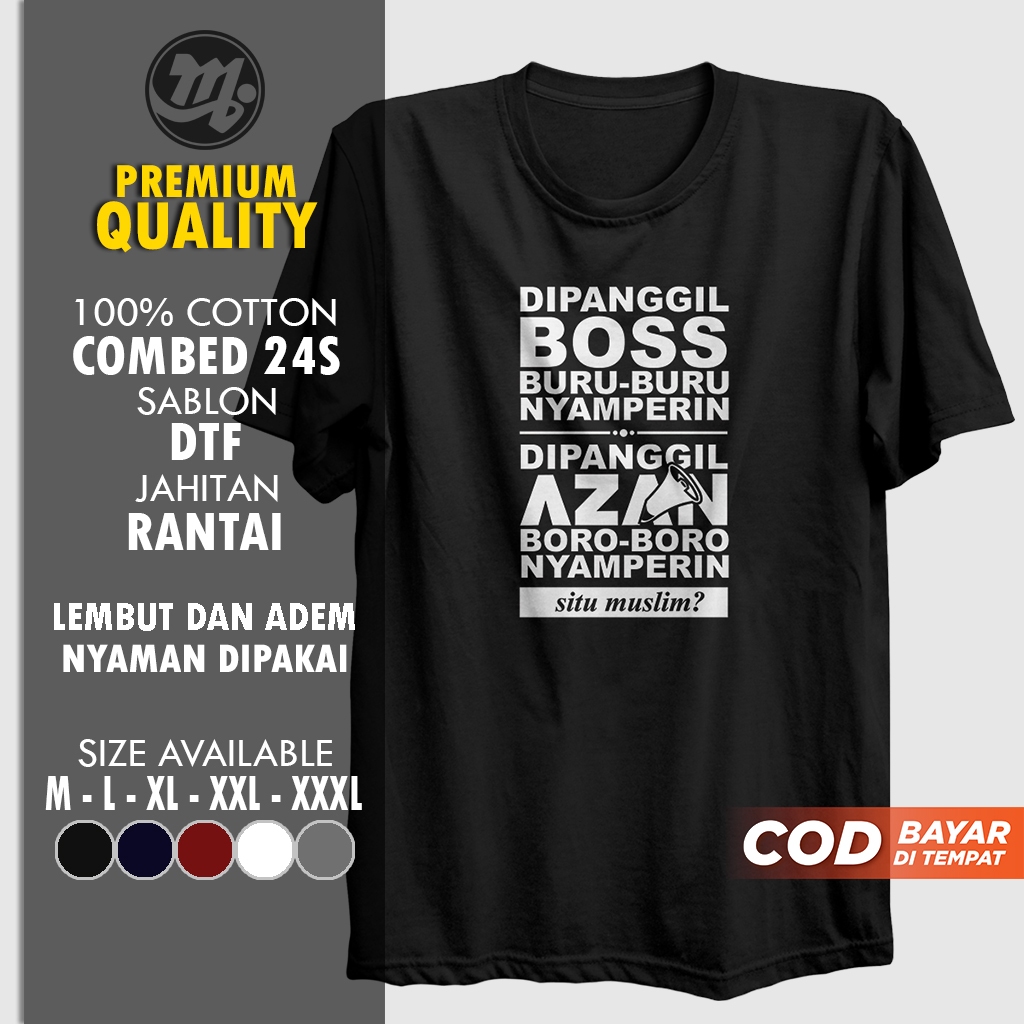 Baju Kaos Distro Dakwah Muslim Islami Pria Wanita Ori Branded Premium Dewasa Kata Situ Muslim Santri