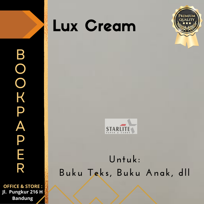 

Kertas Bookpaper Stora Enso Lux Cream 70 gr dan 90 gr