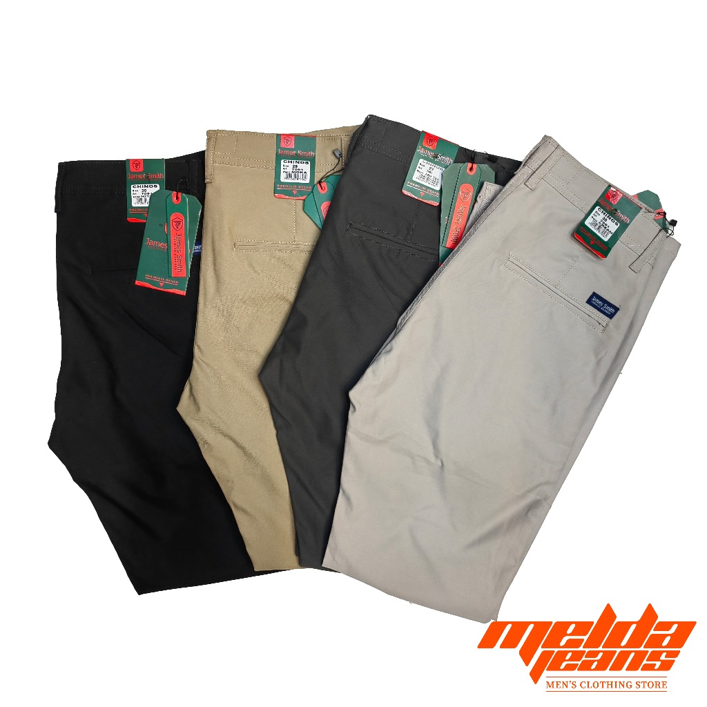 Merk Getner /James Smith - Celana Panjang Katun Chinos Pria Slimfit