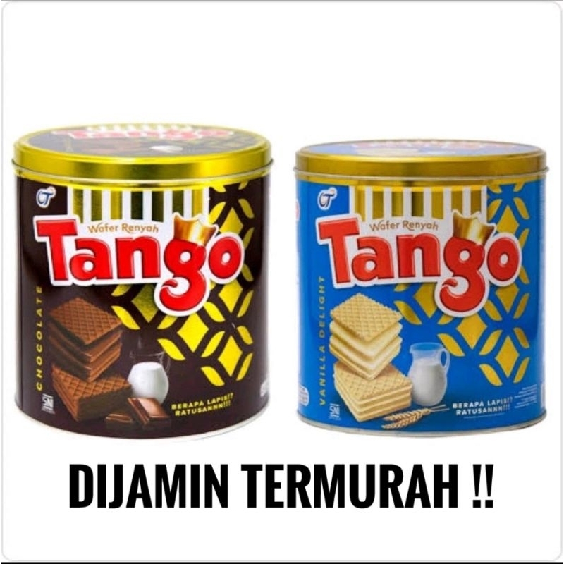 

Tango Biskuit Wafer Coklat Vanilla 240gr Tin Can Kaleng