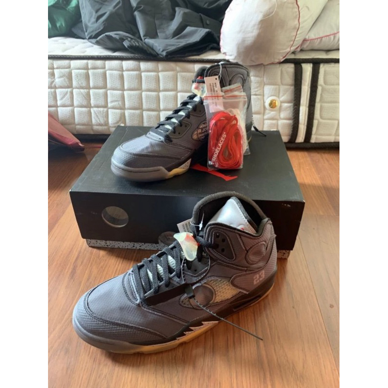 Nike Air Jordan V 5 Retro X Off White Black size 45.5 Original Muslin