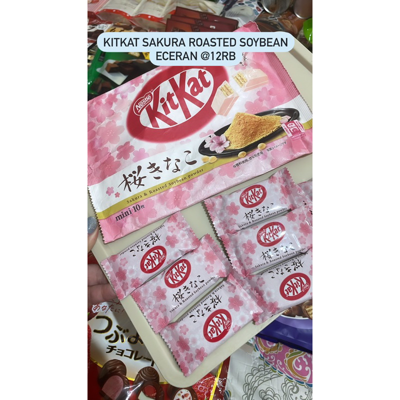 

ECERAN Kitkat Jepang Japan harga per 1pc / Sakura Soybean / Matcha Latte / Strawbery / Strawberry Shortcake