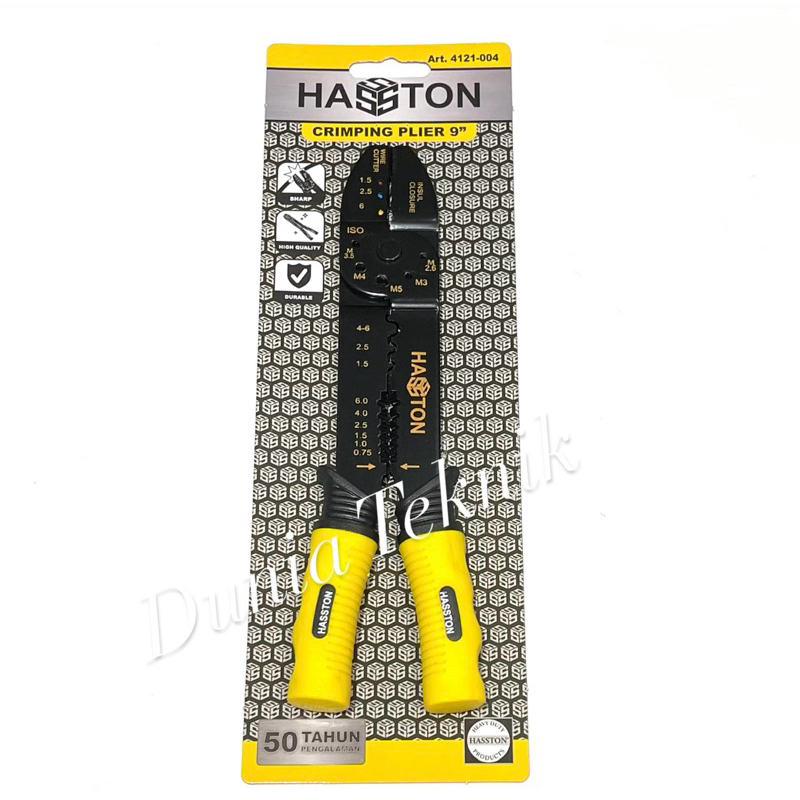 Tang Crimping HASSTON Prohex 9 Inch Tang Kupas Kabel Crimping Pliers Tang Potong Kupas Kabel Tang Pe