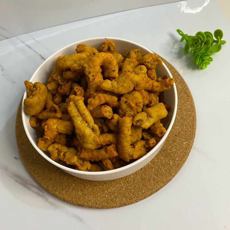 

Keripik Usus Ayam Pedas Crispy Kemasan 150Gram