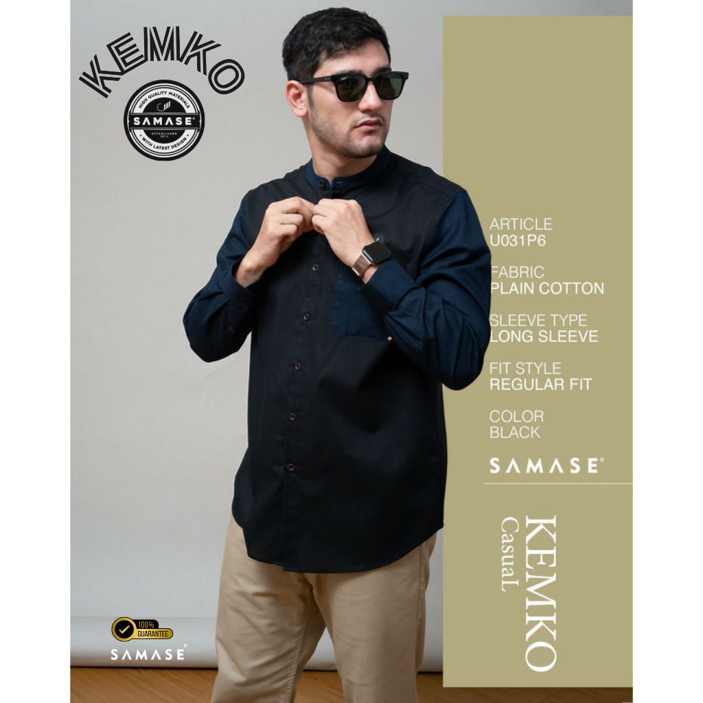 SAMASE KEMKO KEMEJA KOKO BAJU KOKO MUSLIM PRIA DEWASA U031P