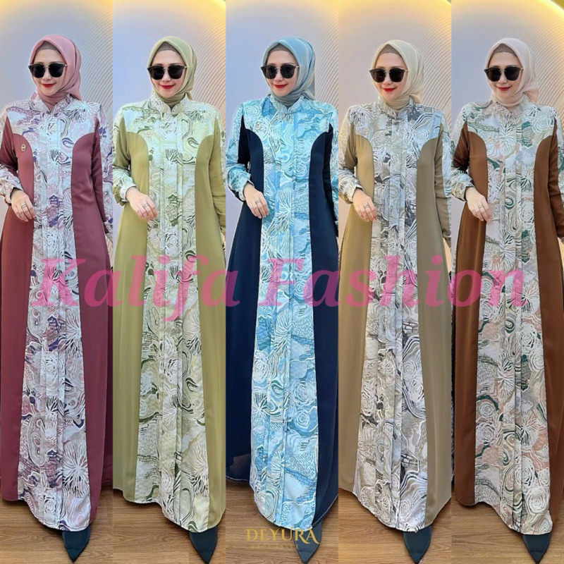 DINATA DRESS BY DEYURA / DRESS PESTA / GAMIS LEBARAN TERBARU / FASHION MUSLIMAH BRANDED