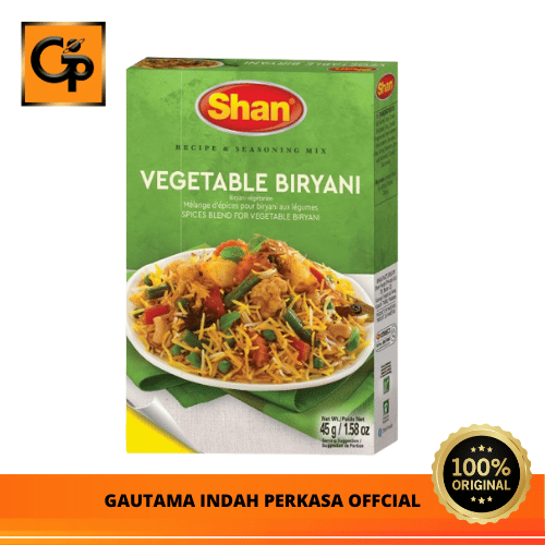 

BUMBU SIAP PAKAI SHAN SEASONING VEGETABLE BIRYANI 45 G