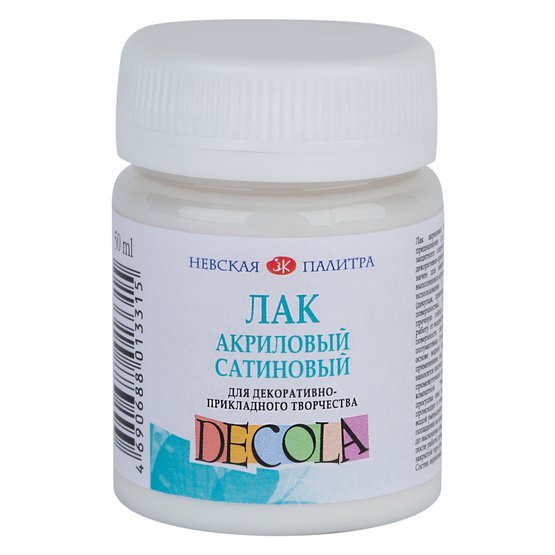 

SATINE ACRYLIC VARNISH DECOLA IN JARS 50 ML