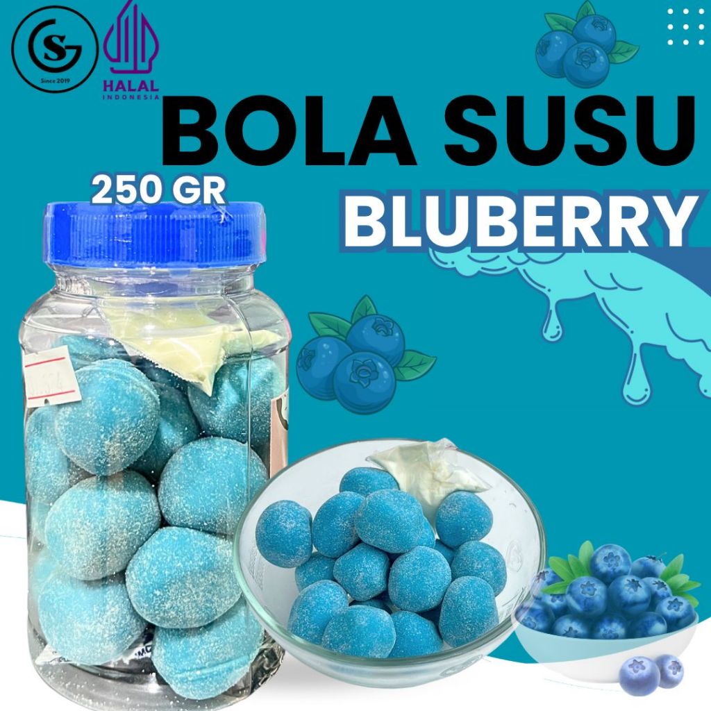 

[New] Bola Susu BLUBERRY Premium 250gr By GudangSnackTgr Gurih Manis