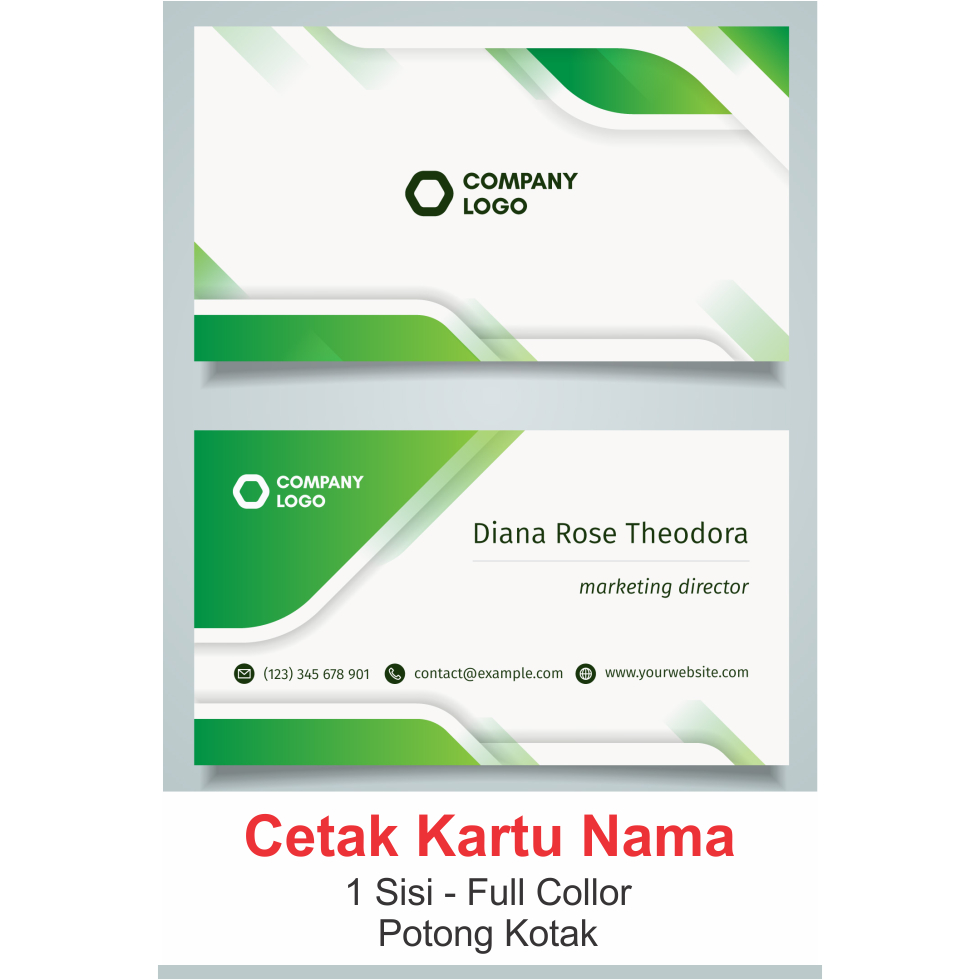 

Kartu Nama 1 Sisi ( Kotak )