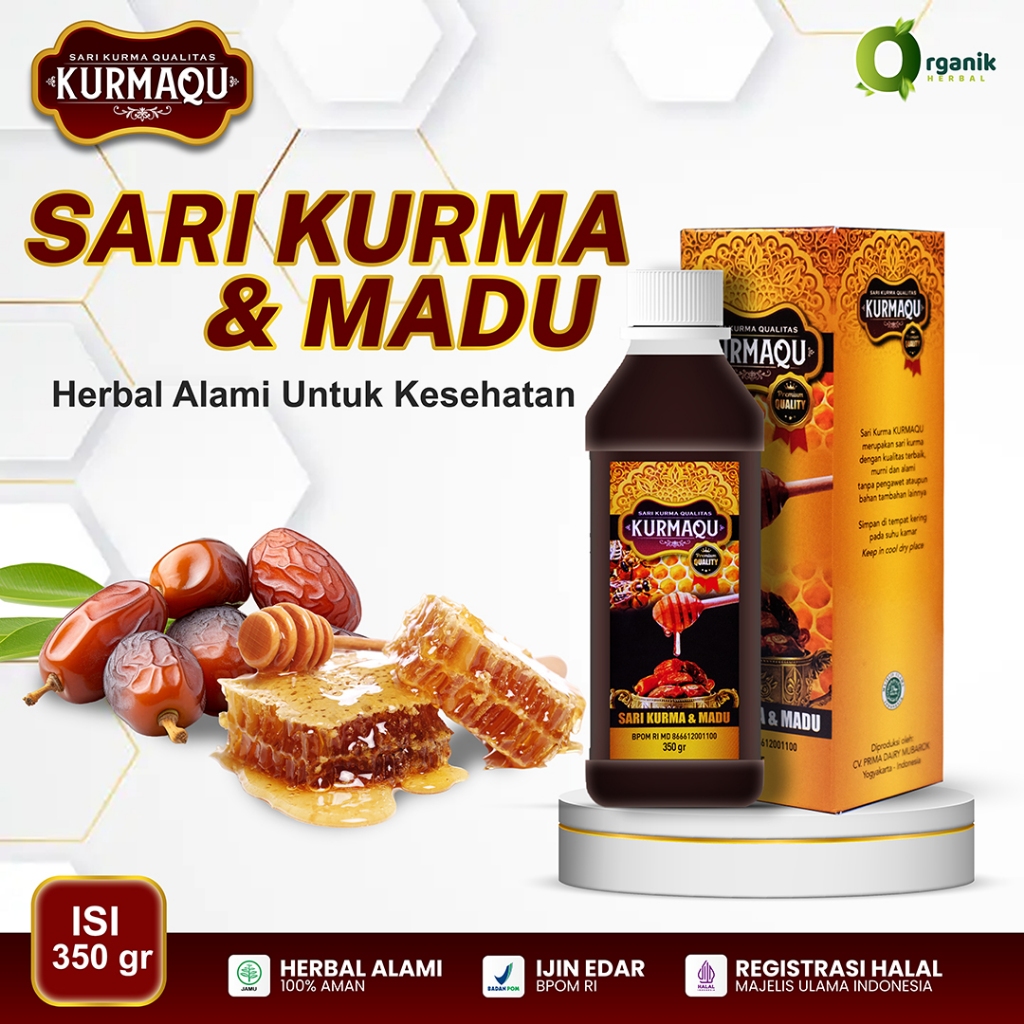 

KurmaQu Sari Kurma dan Madu Herbal Alami Untuk Kesehatan Sari Kurma Original Kurmaqu Isi 350 gr Original Sari Kurma
