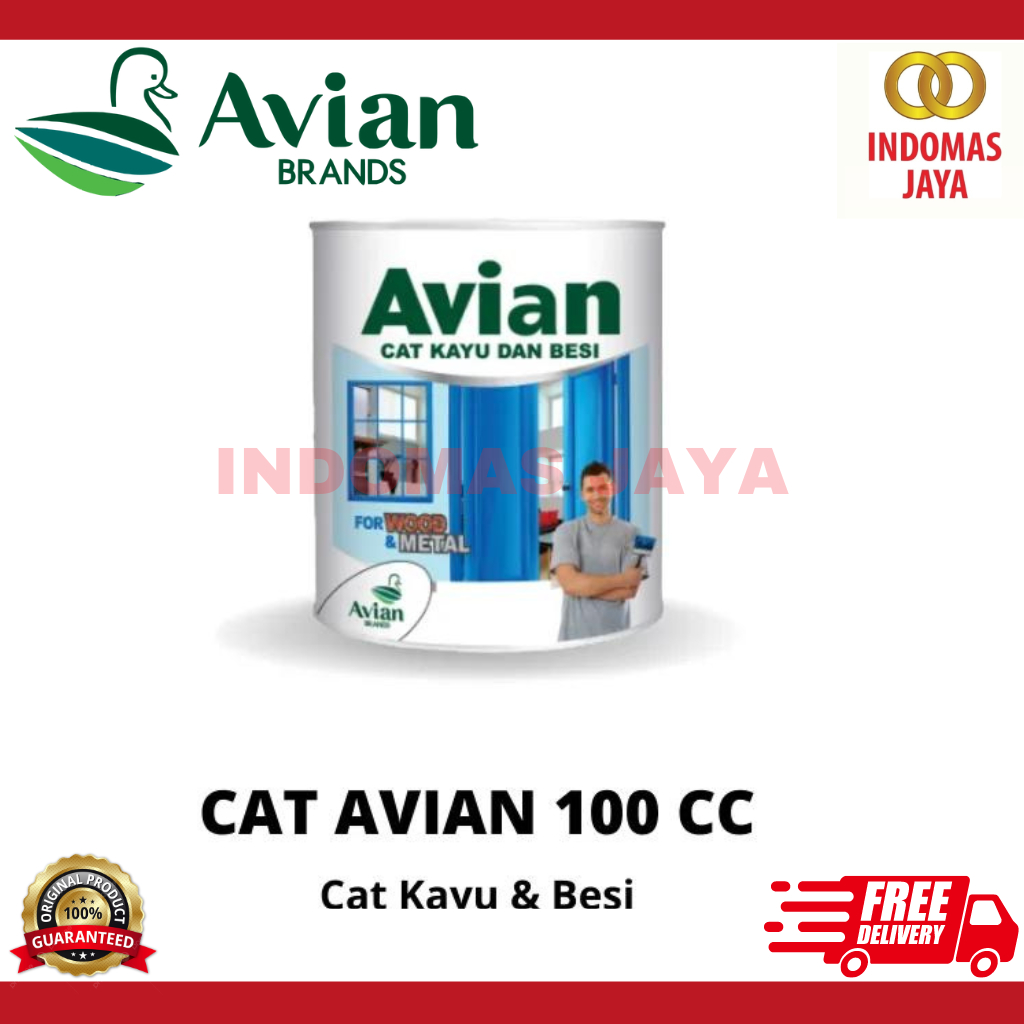 Cat Kayu dan Besi Merk Avian 100CC ALL WARNA / Cat Minyak Avian 100 cc / Avian 100cc / Cat Minyak Av