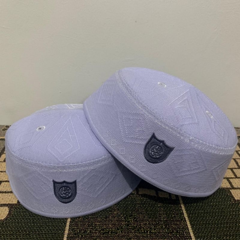 Peci Malaysia Putih Polos Motif Wajik