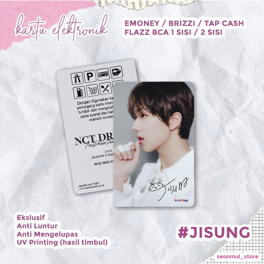 READY STOCK EMONEY JISUNG SEASON GREETING NCT DREAM 2023 / SG23 / SG 23 DREAMIES / FLAZZ / TAPCASH /
