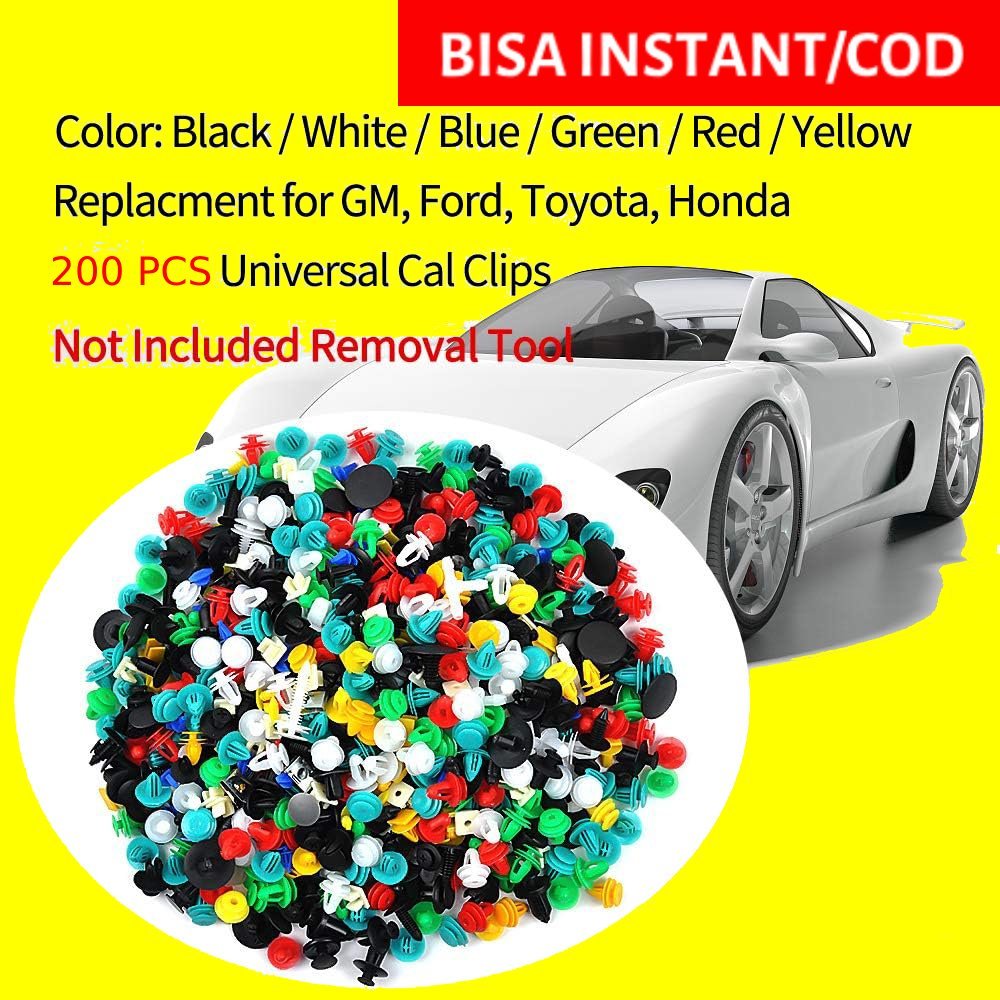 (BISA INSTANT/COD) Baut Rivet Mobil Universal Toyota Honda Avanza Sigra Terios Innova Agya 200 PCS -