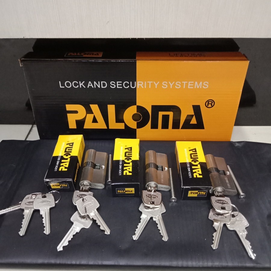 PALOMA PAKET MASTER KEY 3 CYLINDER DOUBLE ANAK KUNCI 62MM PCP 204