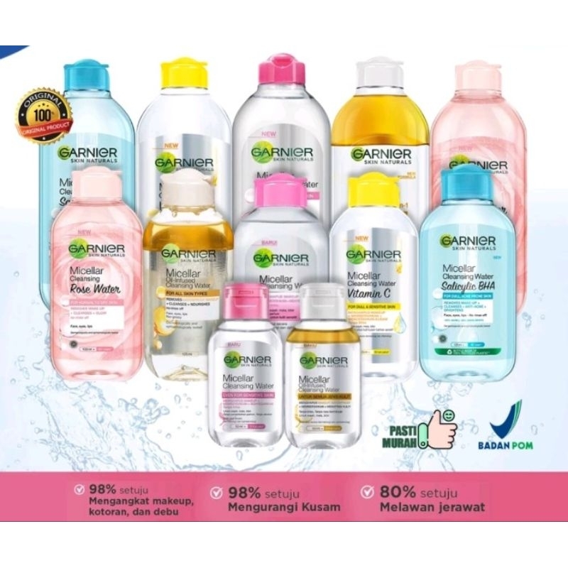 GARNIER MICELLAR WATER PEMBERSIH MAKE UP PEMBERSIH WAJAH GARNIER PINK MAKE UP REMOVER