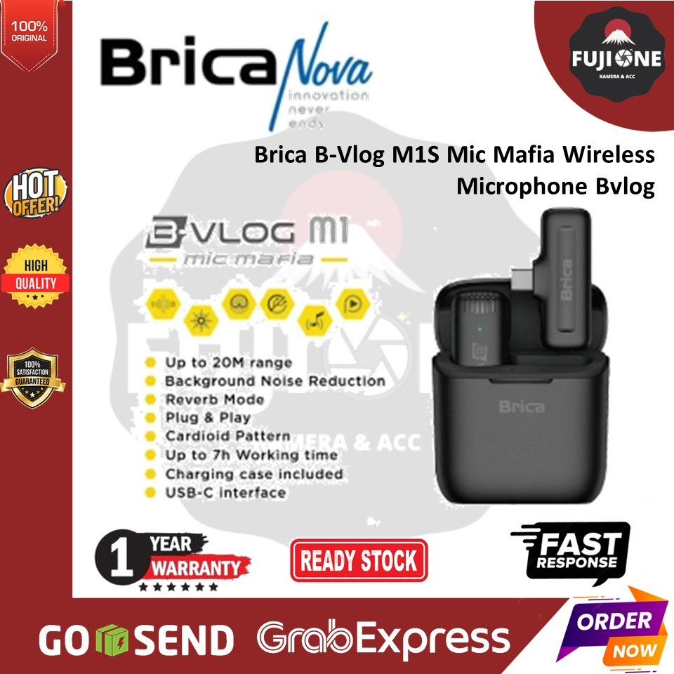 Brica B-Vlog M1S / M1D Mic Mafia Wireless Microphone Bvlog M 1S / M1D