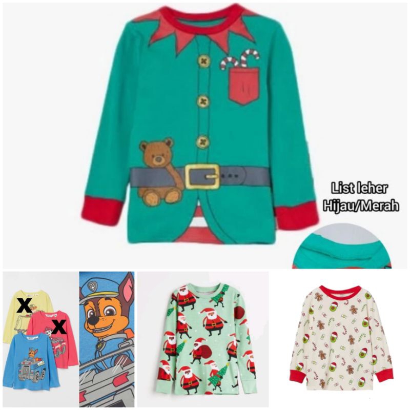 PHI143 Kaos Anak Laki Laki HM Kids Boys Xmast