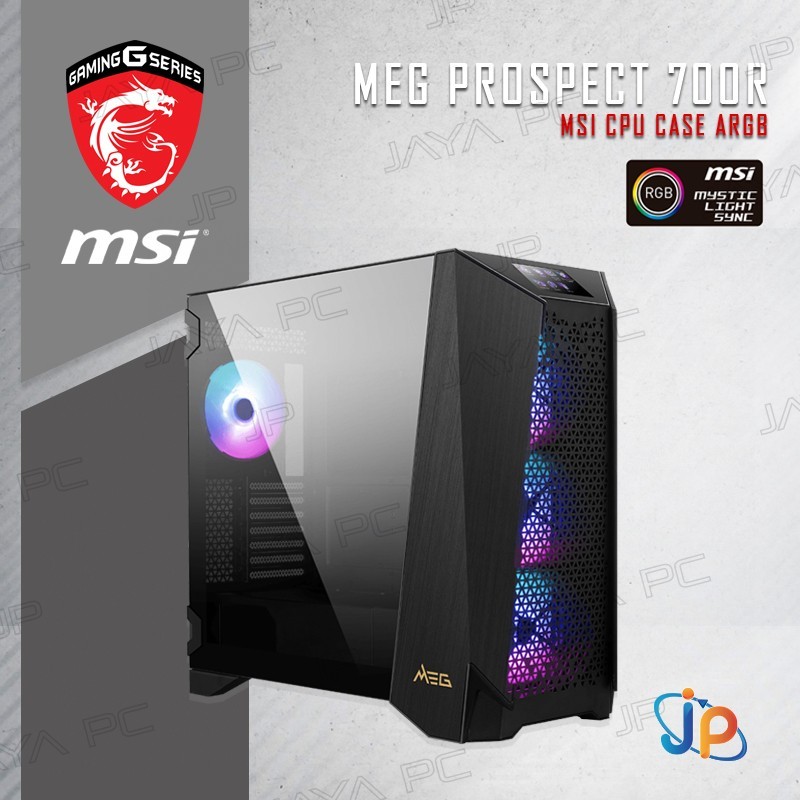MSI Gaming CPU Case MEG PROSPECT 700R ARGB - Tempered Glass Chassis