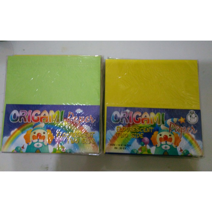 

Kertas lipat origami paper ukuran 14x14 cm berwarna