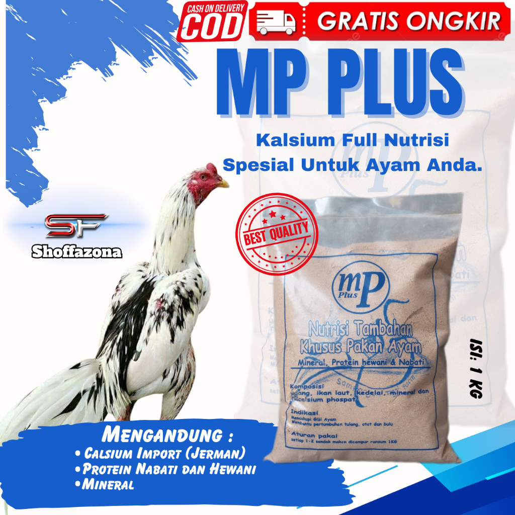 MP PLUS 1KG KALSIUM AYAM PENGUAT TULANG BAHAN IMPORT JERMAN