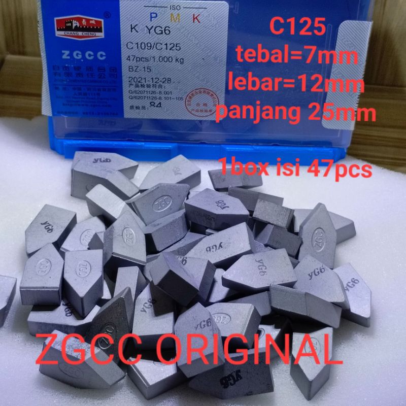 WIDIA YG6 C125 Eceran Original ZGCC Mata Pisau Bubut Betel YG 6 C 125 & Bor Sumur Tembus Batu