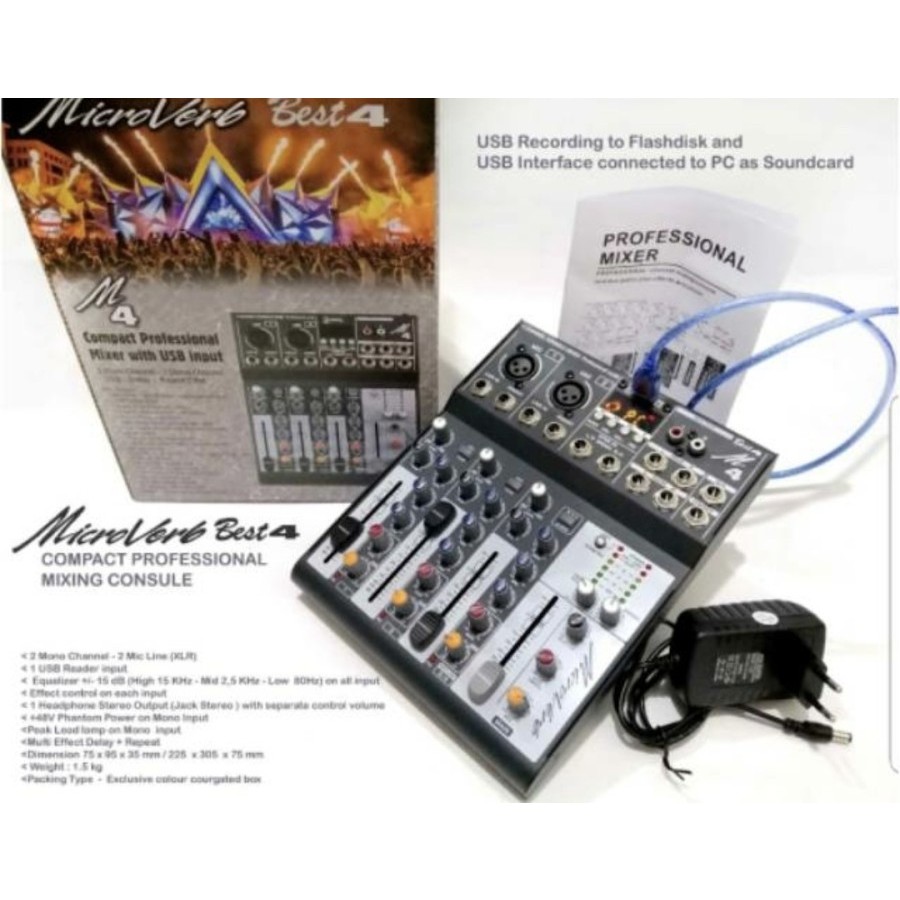 mixer microverb best4 4 channel