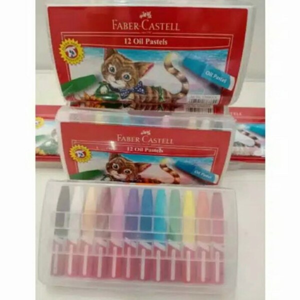 

MilL Crayon / Krayon Oil Pastel - Faber Castell 12 Warna Box Transparan MURAH