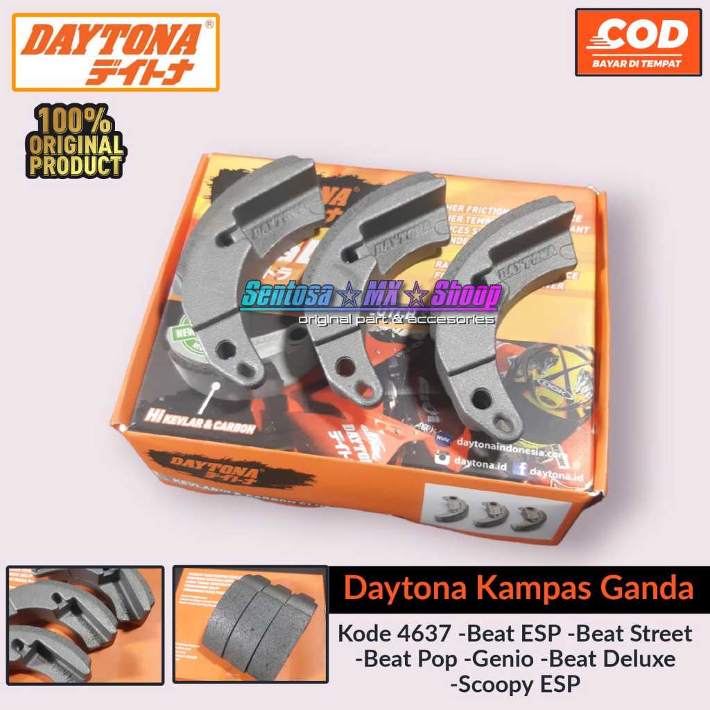KAMPAS GANDA DAYTONA 4637 HI-CARBON & KEVLAR BEAT DELUXE K0J | GENIO | BEAT STREET | SCOOPY ESP NEW