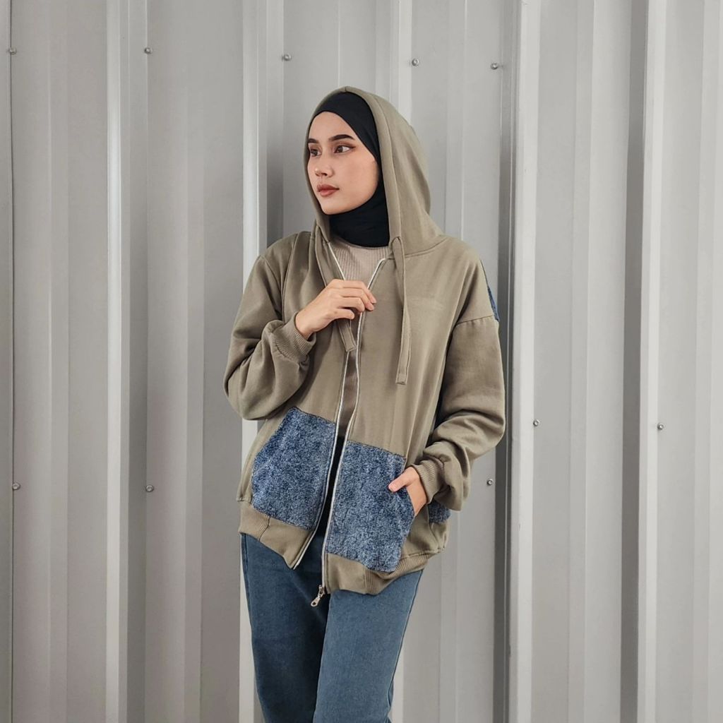 [ OPENING SALE ] LEVIS PUNGGUNG JACKET Varsity Jacket Premium Fleece Tebal Fit L Sablon - Outerwear 