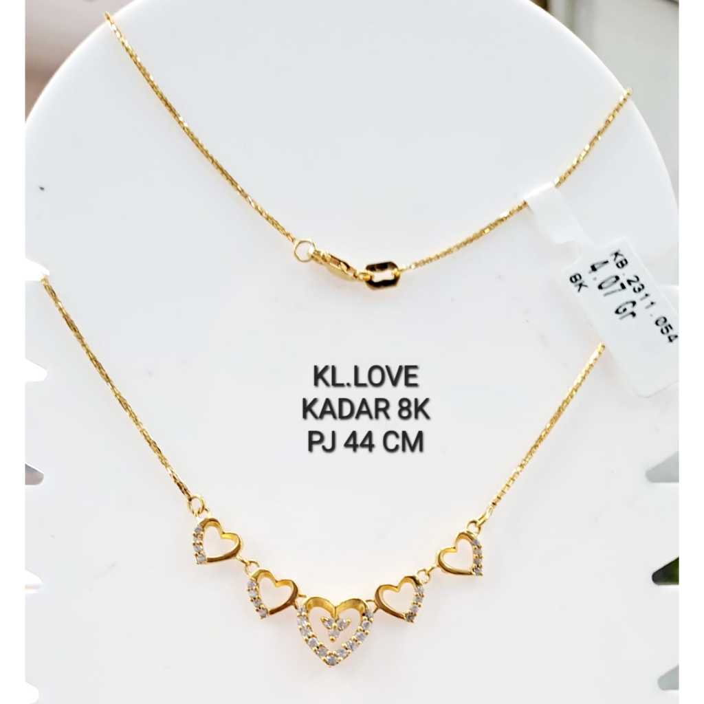 Kalung love itali kadar 375 8k