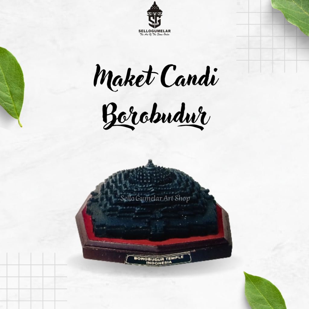 Miniatur Maket Candi Borobudur Alas Kayu || Pajangan || Dekorasi Rumah || Patung