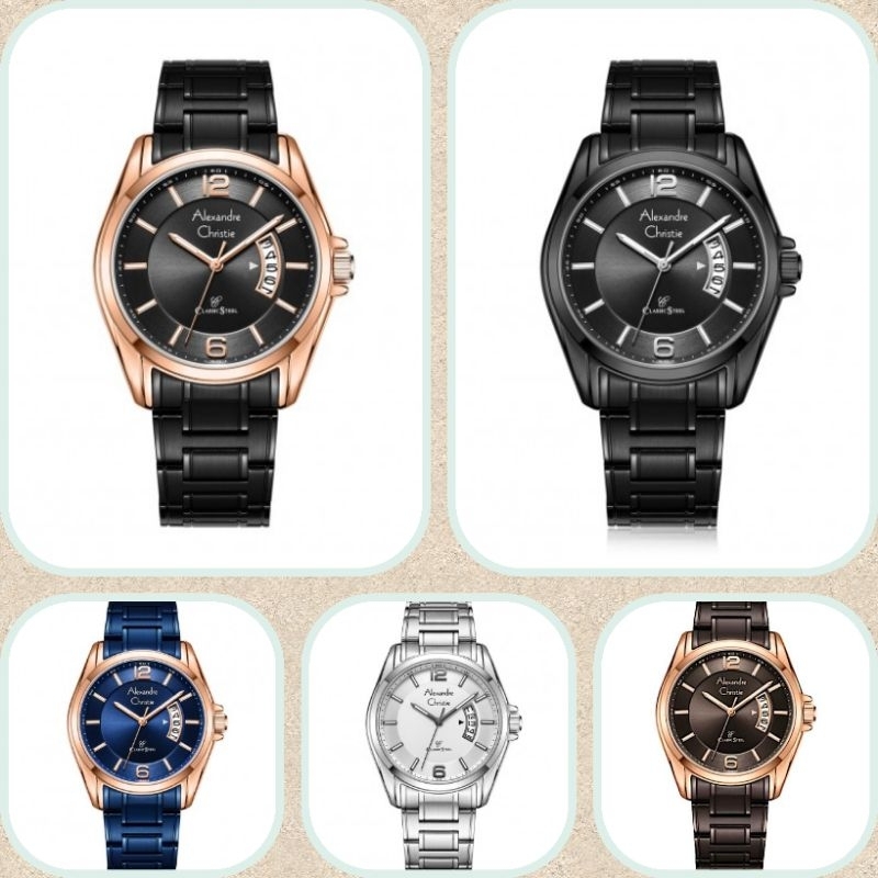 Jam Tangan Pria Alexandre Christie 8289 / 8684 AC8289 AC 8684 Tali Besi / Stainless steel