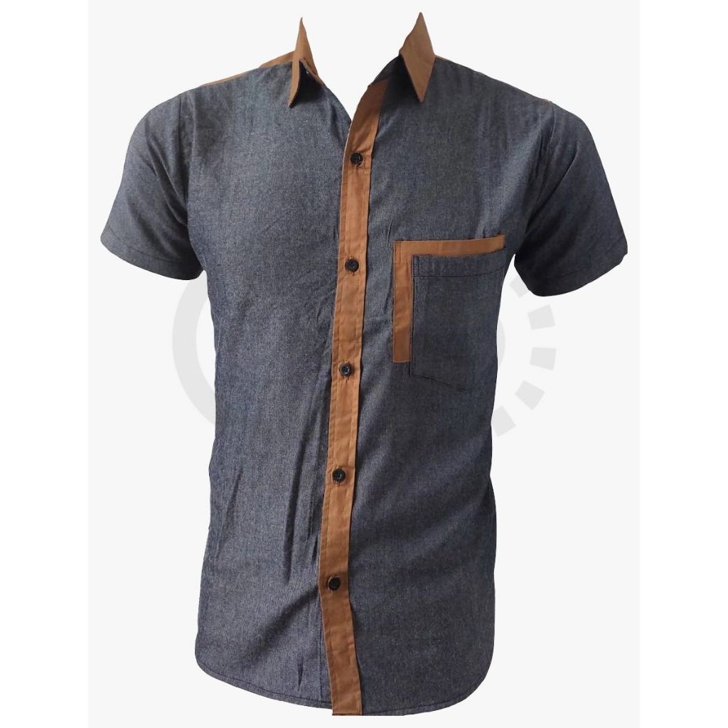 𝑮𝑹𝑨𝒀𝑾𝑶𝑳𝑭 - Kemeja Denim | Kemeja Lois Jean Denim | Kemeja Denim Pria Lengan Pendek