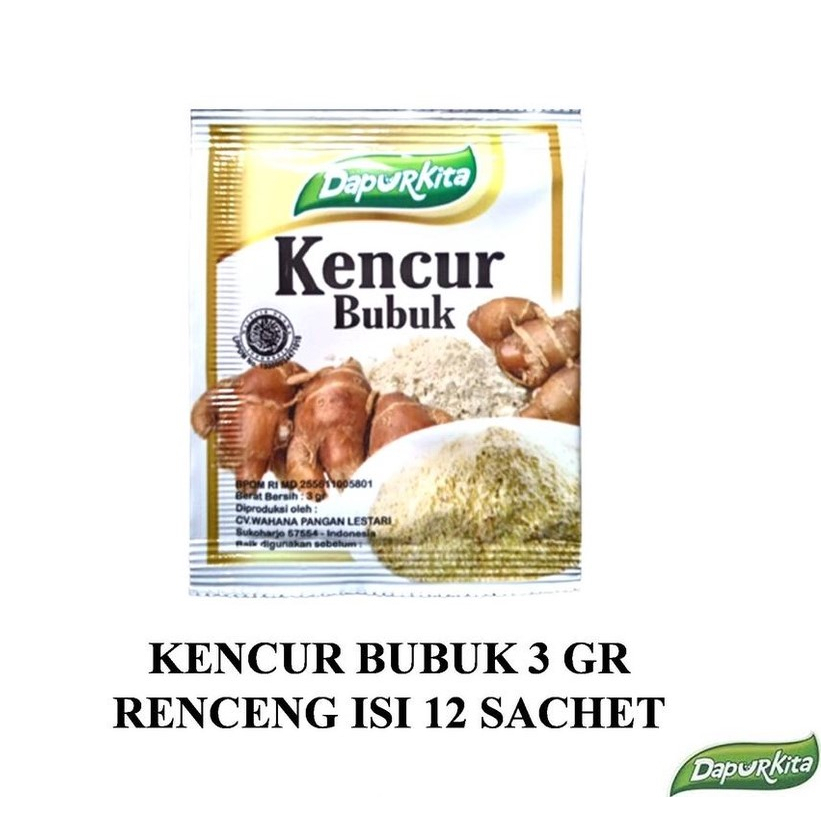 

1 Renceng Dapur Kita Kencur Bubuk Isi 12 Sachet x 3 Gr