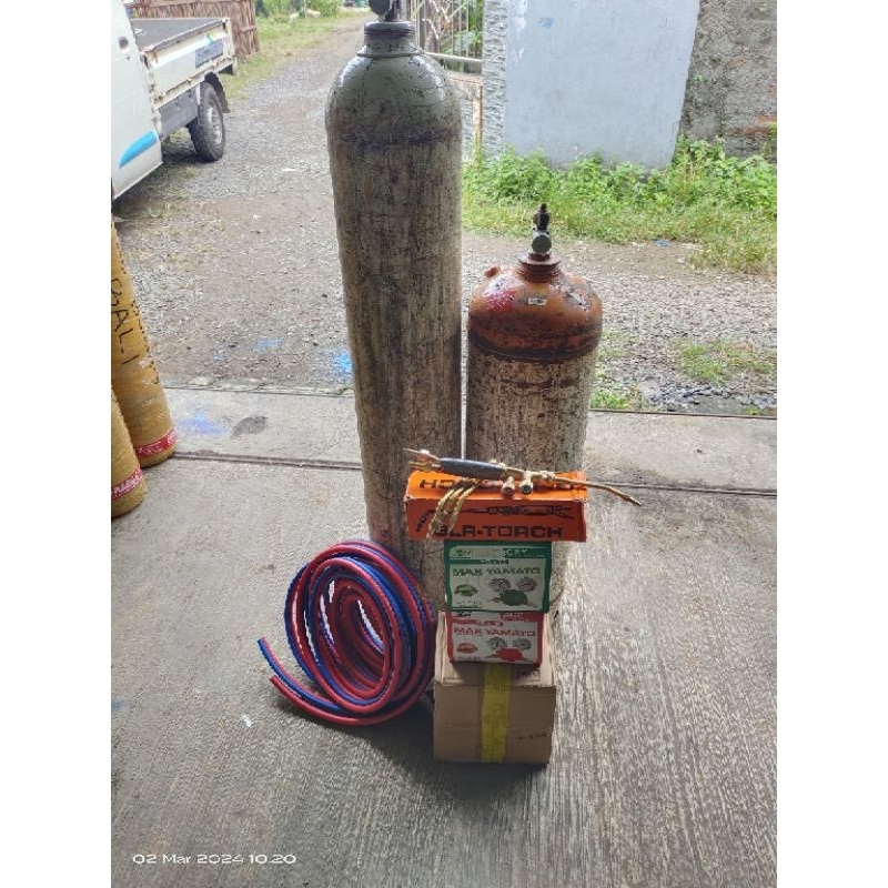 Paket Las Karbit, Oksigen, Acetyline, Selang, Regulator dan Blender