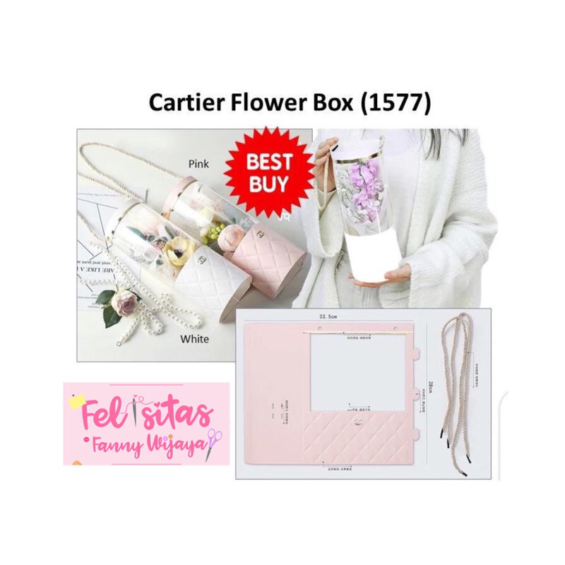 

Cartier Flower Box - box bunga - barang florist 1579