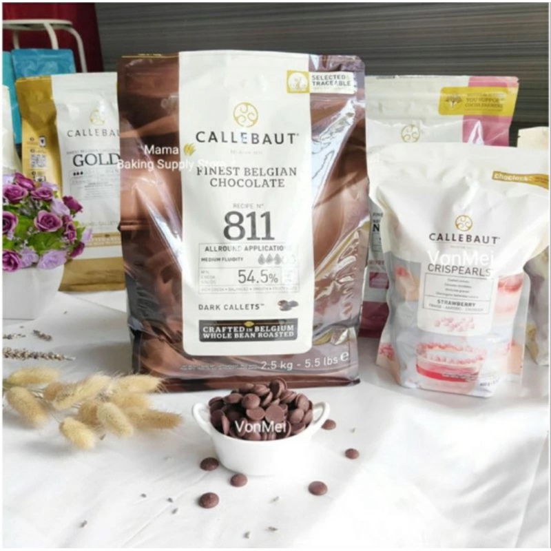 

100g CALLEBAUT Dark Chocolate Callets Button Couverture 811 54.,5% 100 gr