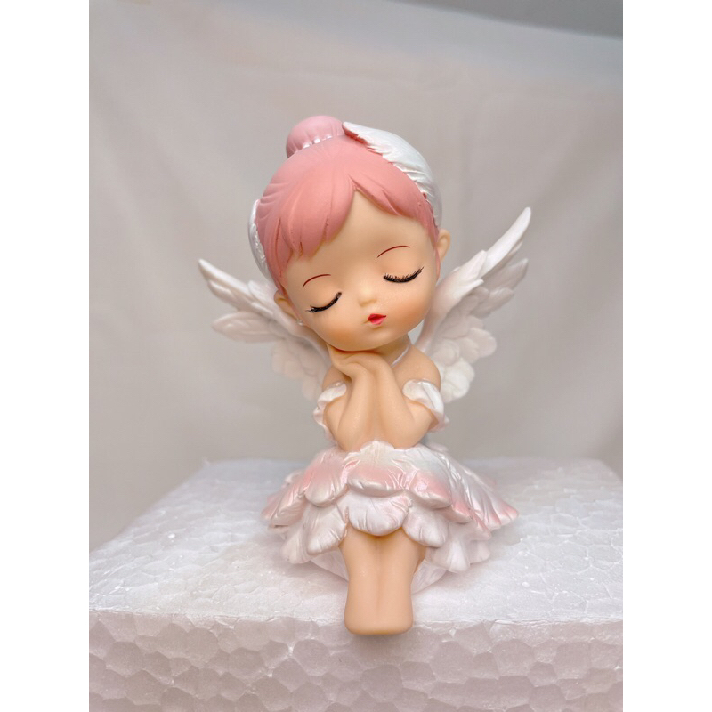 Cake topper bahan PVC hiasan kue angel malaikat sayap peri Figurine Fairy Castle Istana Dekor Ultah 