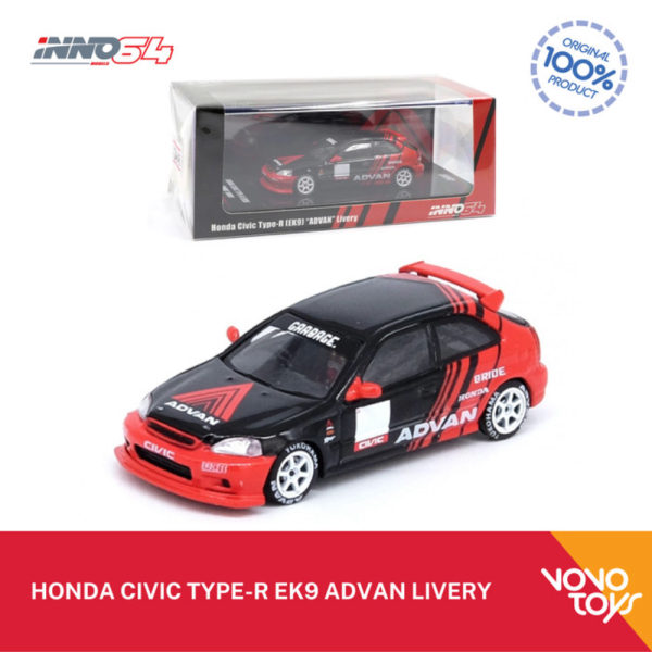 Jual Inno 1/64 Honda Civic Type R EK9 Advan Livery Inno64 Diskon