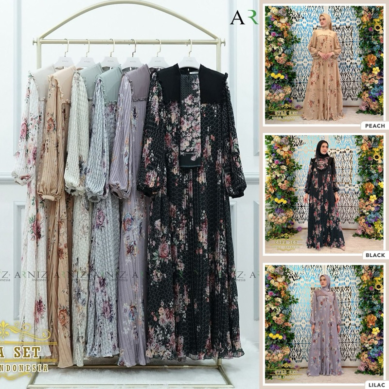 CYRA Dress Set Hijab By Arniz Collection