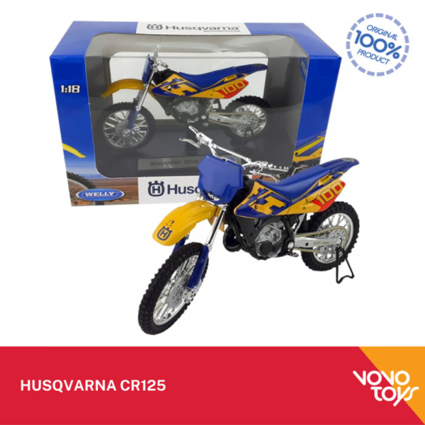 Jual Welly 1/18 HUSQVARNA CR125 Trail Motorcycle Limited