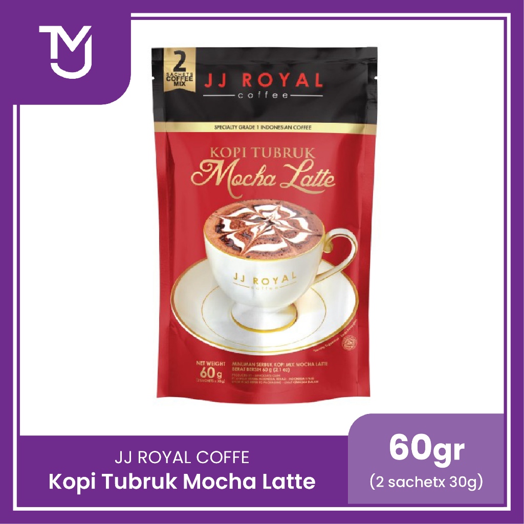 

JJ Royal Coffee Kopi Tubruk Mocha Latte 60gr ( 2 sachet x 30 gr )