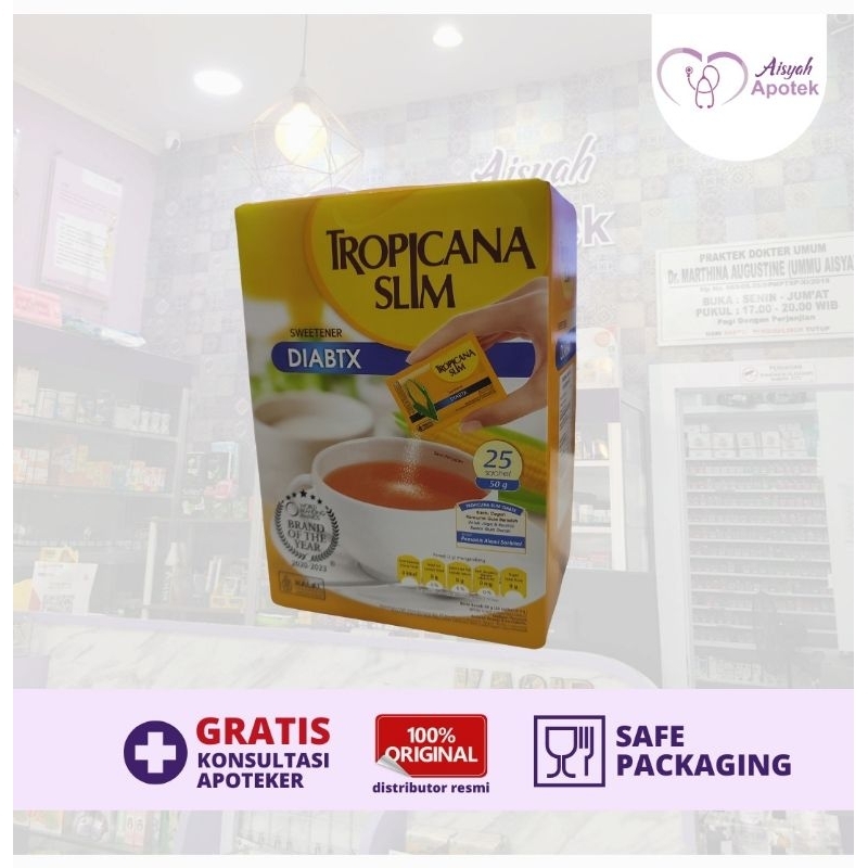 

Tropicana Slim sweetener diabtx 50 gram 25 sachet
