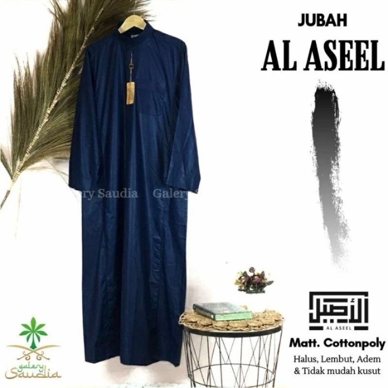 Jubah import Al Aseel premier warna manset / Non manset